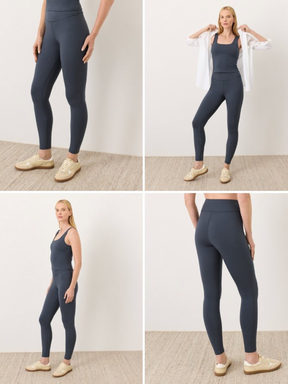 Pact organic leggings L large navy blue pants NEW